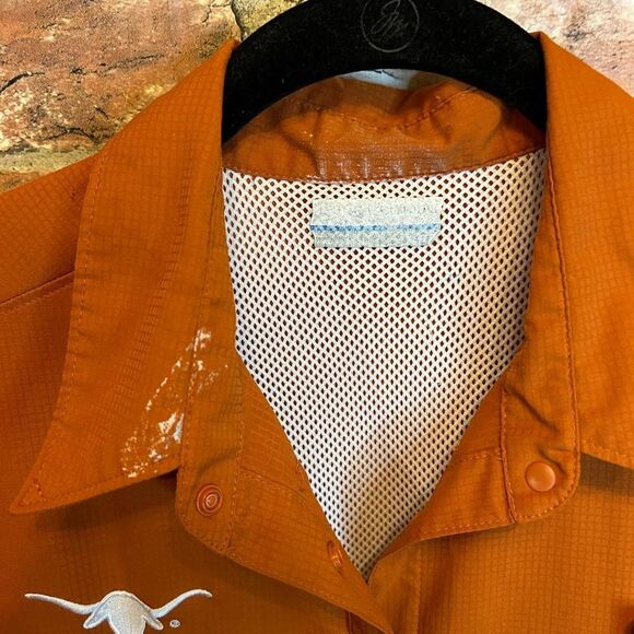 5 for $25🔥Columbia Texas Longhorn's Burnt Orange Button Front Shirt XL - Picture 4 of 10